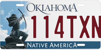 OK license plate 114TXN
