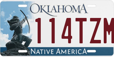 OK license plate 114TZM