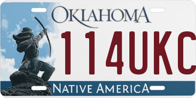 OK license plate 114UKC