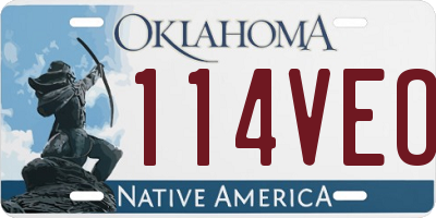 OK license plate 114VEO
