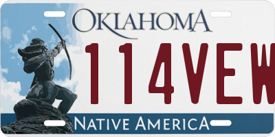 OK license plate 114VEW
