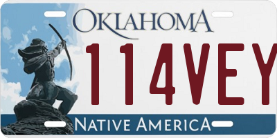 OK license plate 114VEY