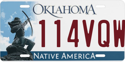 OK license plate 114VQW