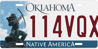 OK license plate 114VQX
