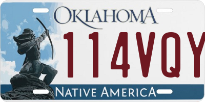 OK license plate 114VQY