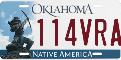 OK license plate 114VRA