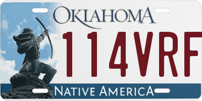OK license plate 114VRF