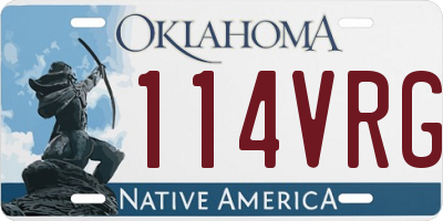 OK license plate 114VRG
