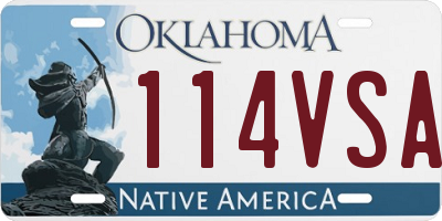 OK license plate 114VSA