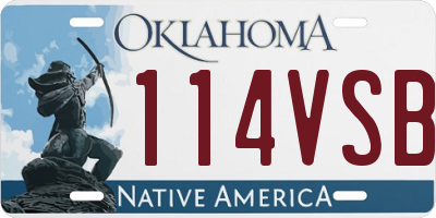 OK license plate 114VSB