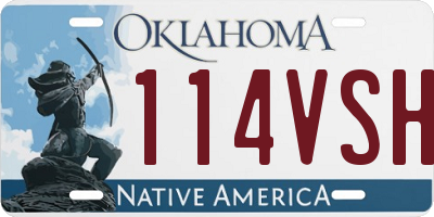 OK license plate 114VSH