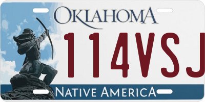 OK license plate 114VSJ
