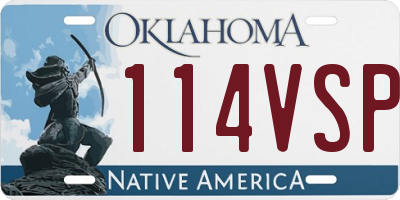 OK license plate 114VSP