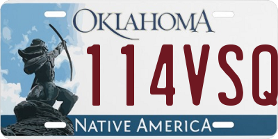 OK license plate 114VSQ