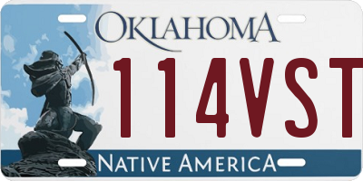 OK license plate 114VST