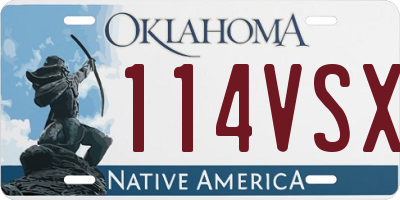 OK license plate 114VSX
