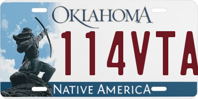 OK license plate 114VTA