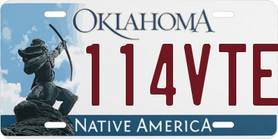 OK license plate 114VTE