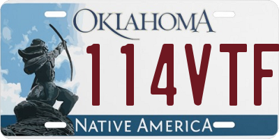 OK license plate 114VTF