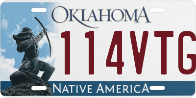 OK license plate 114VTG