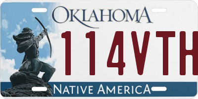 OK license plate 114VTH