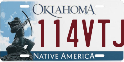 OK license plate 114VTJ