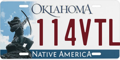 OK license plate 114VTL