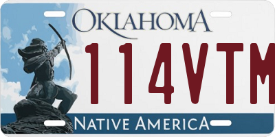 OK license plate 114VTM