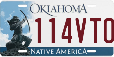 OK license plate 114VTO