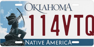 OK license plate 114VTQ