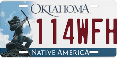 OK license plate 114WFH