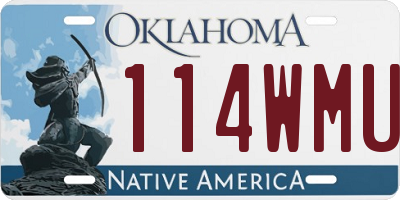 OK license plate 114WMU