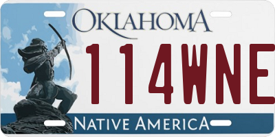 OK license plate 114WNE