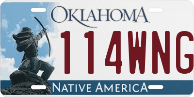 OK license plate 114WNG