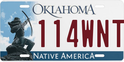 OK license plate 114WNT