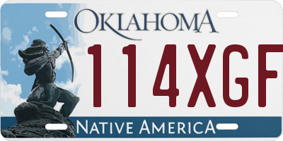 OK license plate 114XGF