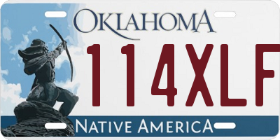 OK license plate 114XLF
