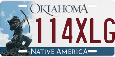 OK license plate 114XLG