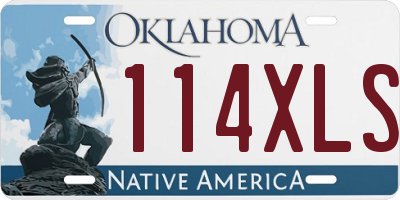 OK license plate 114XLS