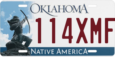 OK license plate 114XMF