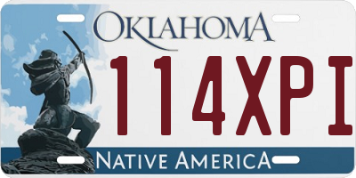 OK license plate 114XPI
