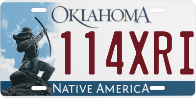 OK license plate 114XRI