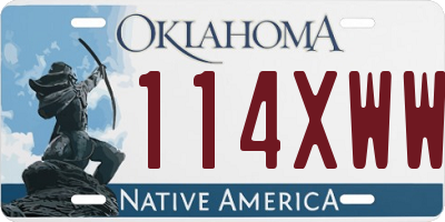 OK license plate 114XWW