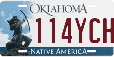 OK license plate 114YCH