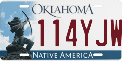 OK license plate 114YJW