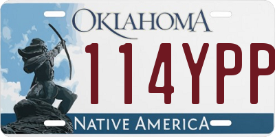 OK license plate 114YPP