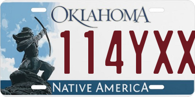 OK license plate 114YXX