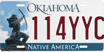 OK license plate 114YYC