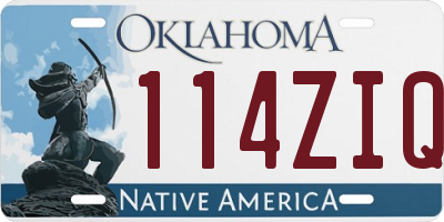 OK license plate 114ZIQ