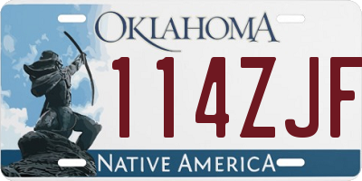 OK license plate 114ZJF